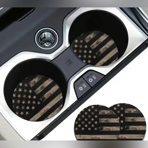 Car Coasters, Silicone Anti Slip Cup Pad Car Interior Supplies - Picture 10 of 16